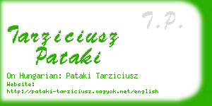 tarziciusz pataki business card